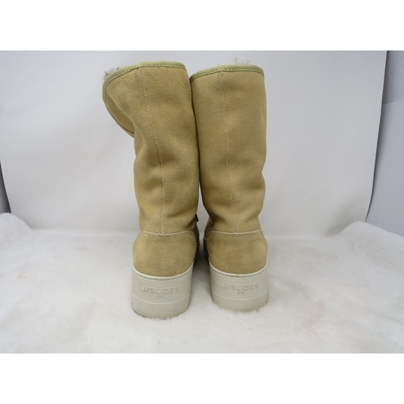 J/SLIDES NYC TORRIE Suede Leather Faux Fur Lined Lace Boots Womens Size 7.5 - Picture 5 of 6